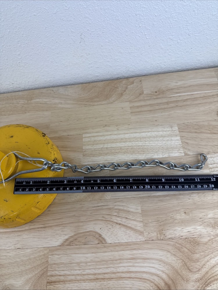 Fire Hydrant Cap With Chain Yellow Color Cast Iron