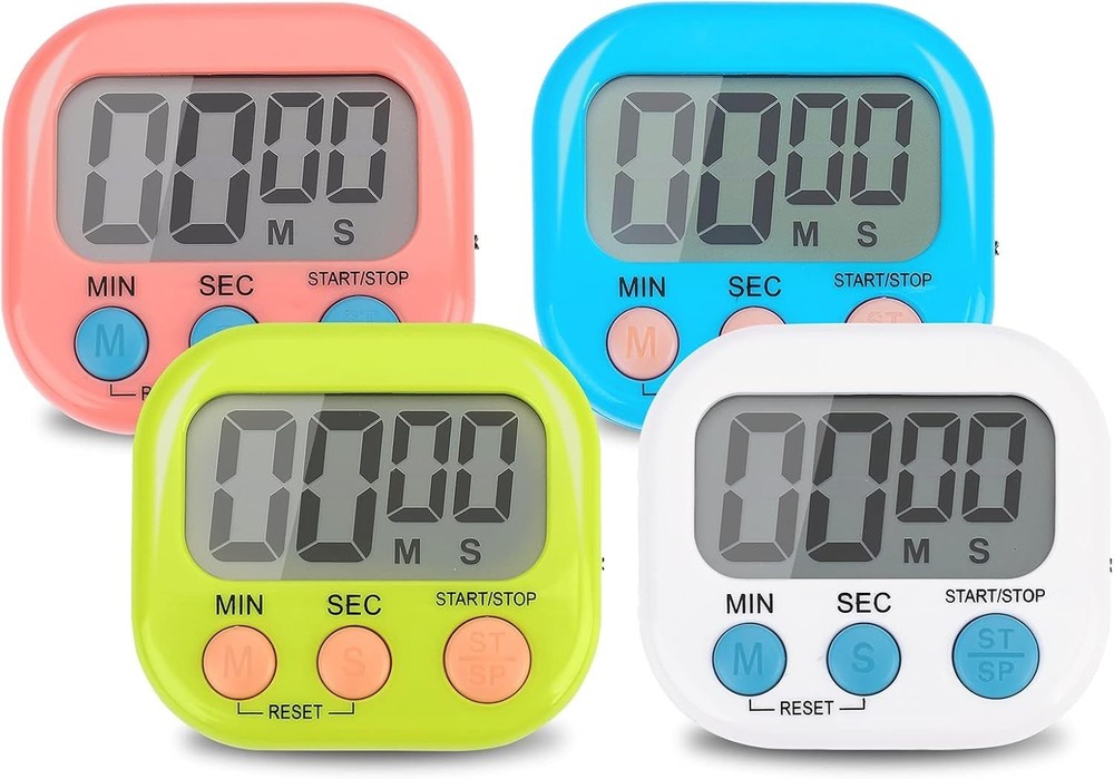 4-Piece Multi-Function Electronic Timer, Learning Management, Suitable for Ki...