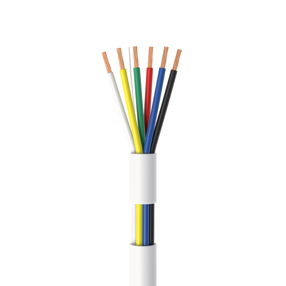 Alarm Security Cable 22/6 Gauge 500FT Stranded CCA Conductor Unshielded Wire