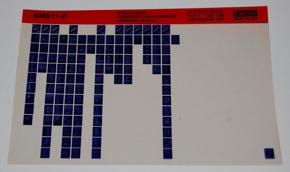 DEC KMS11-P Synchronous Communication Processor Technical Manual, Microfiche