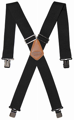 Bucket Boss 61120 Web Elastic Suspenders, Black - Quantity 1
