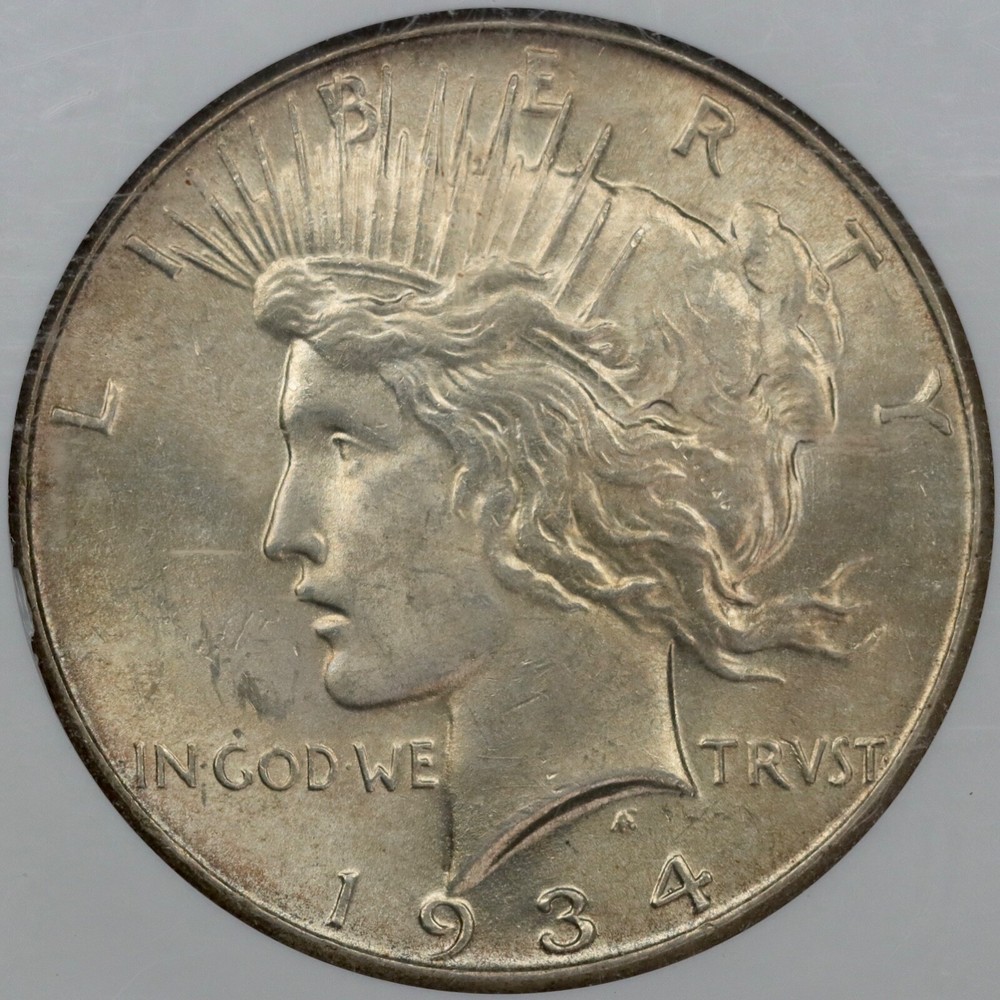 1934 Peace Dollar - NGC MS 62