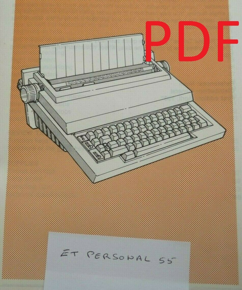 Instructions typewriter OLIVETTI ET personal 55 on Email/CD