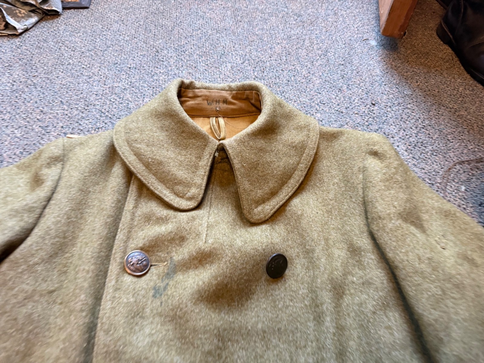 ORIGINAL WWI US ARMY WINTER M1917 GREATCOAT OVERCOAT- MEDIUM 40R