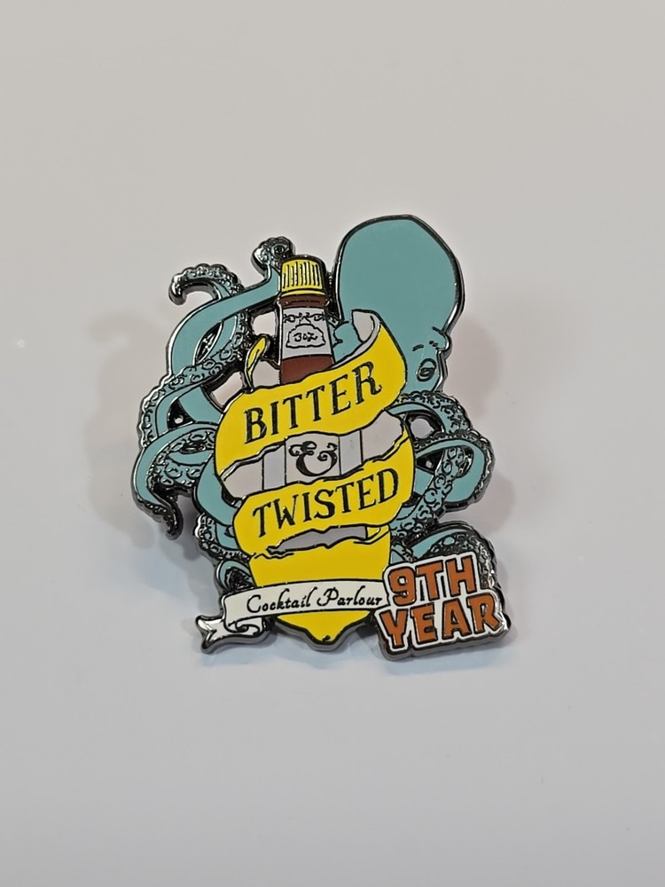Bitter Twisted Cocktail Parlour 9th Year Lapel Pin