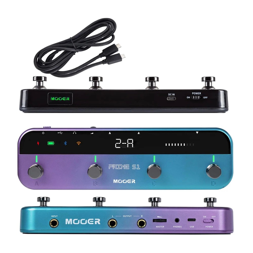 Guitar Pedal Effectors with 128 Effects Drum Machine Tuner Support Bluetooth