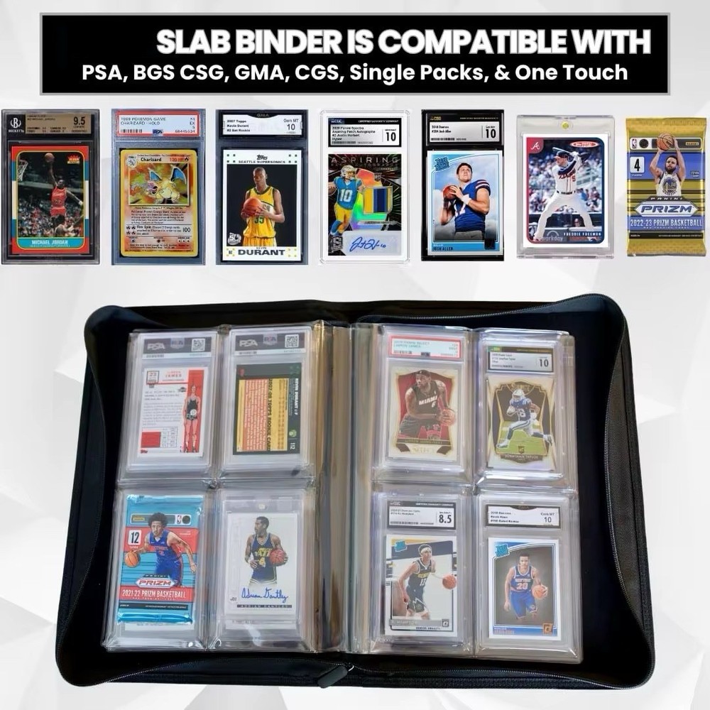 PSA Slab Binder Holds 32 PSA Slabs 4-Pocket Graded Card Binder Storage Protector