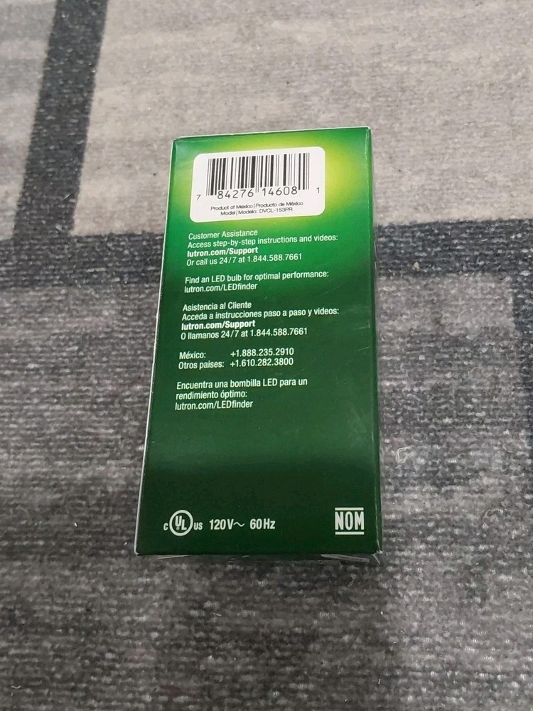 Lutron DVCL-153PR-BL Dimmer Wall Switch - Black NEW K