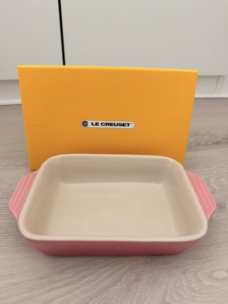 Le Creuset Rectangular Ceramic Baking Dish Rose Quartz 18cm 910419-18