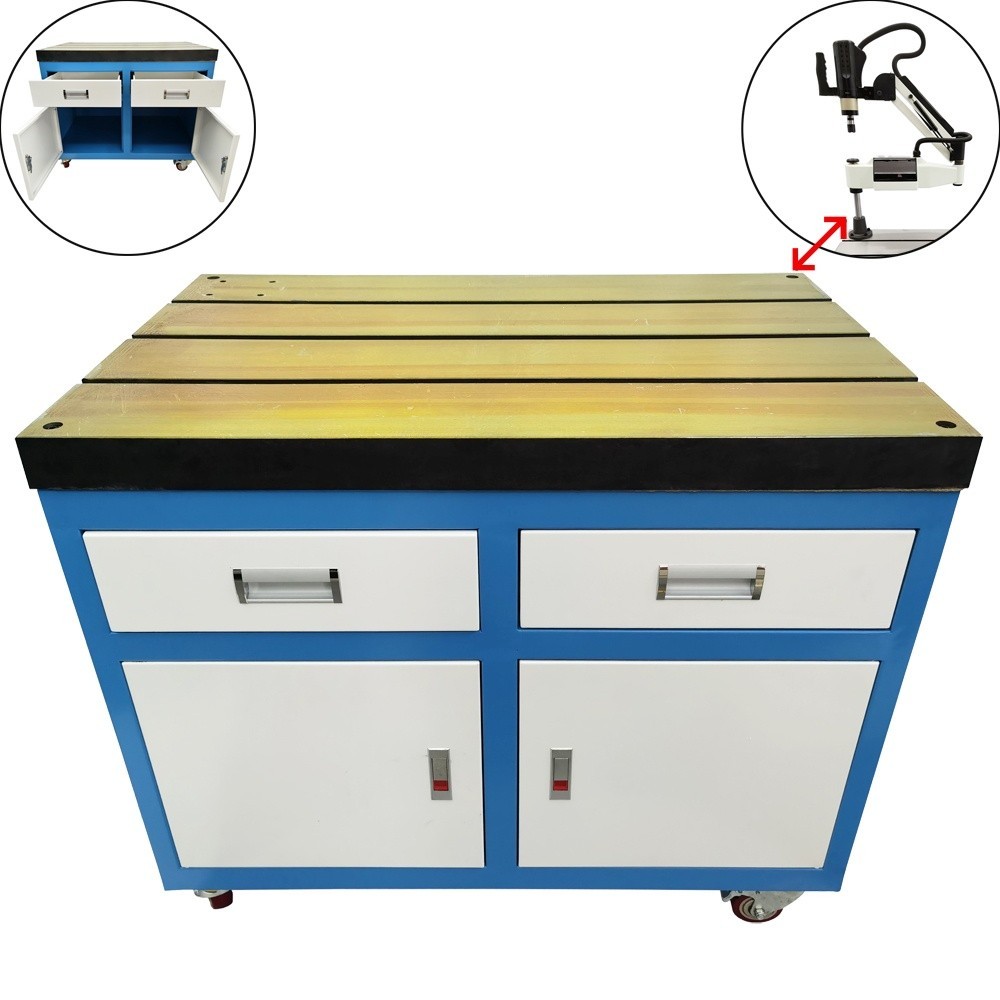 Tapping Machine Table T-slot Workbench with Drawers for Tapping Machine Series