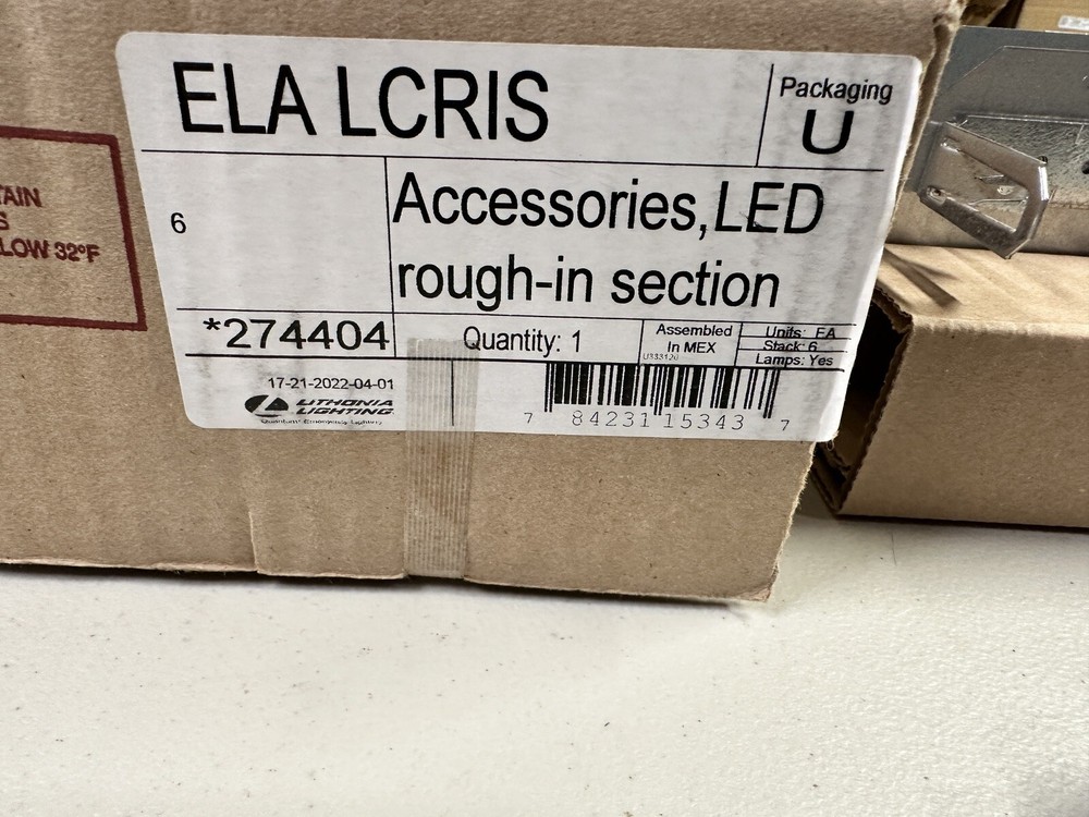 Lithonia ELA LCRIS Rough-in Section for Precise LED Edge Lit Exit Light 274404