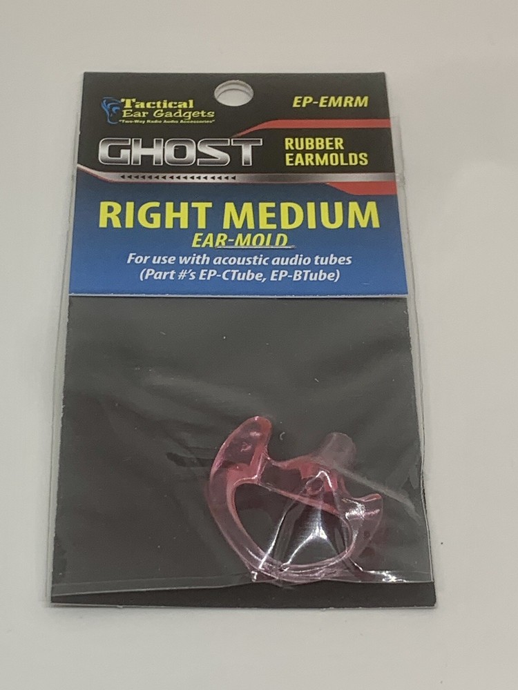 GHOST RIGHT MEDIUM Ear mold Open Ear Insert for POLICE by Tactical Ear Gadgets