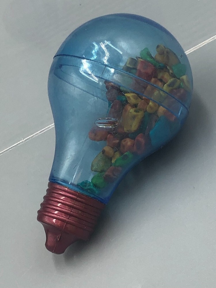1980s LIGHTBULB Toy Prize CANDY CONTAINER Vintage