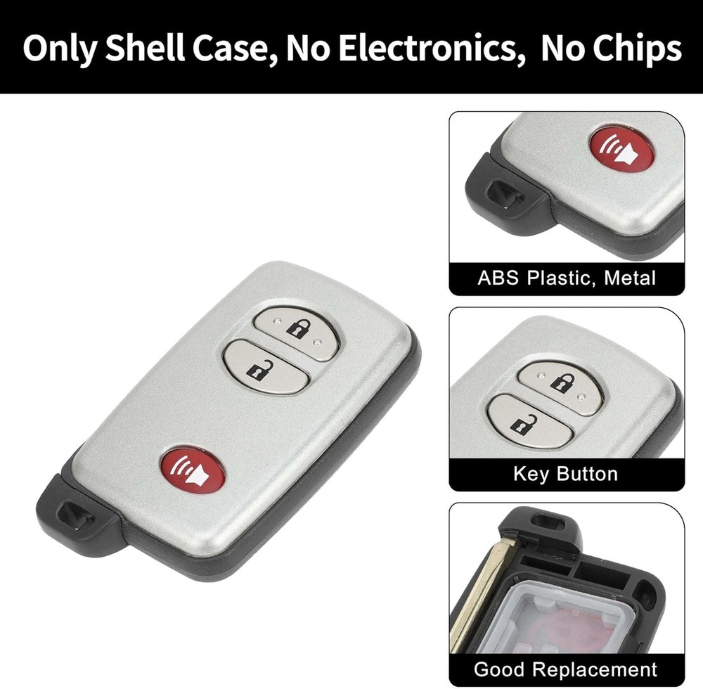 Key Shell Case Keyless Entry Remote Key Fob Replacement Case for 4Runner 2010-20