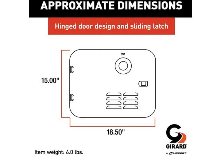 Girard 2022107538 Door Kit - Medium - Black 2GWHDA6B