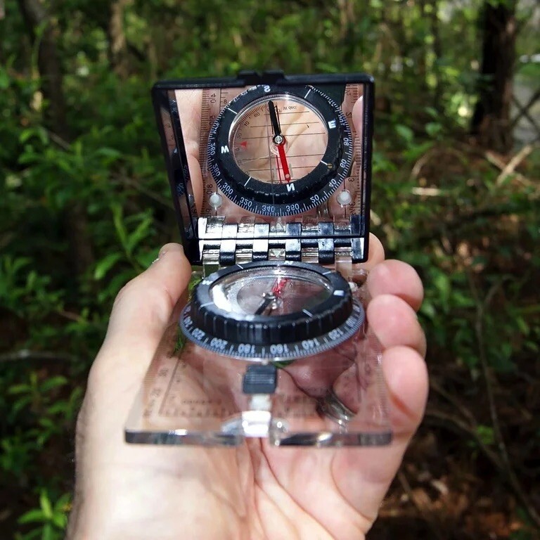 Ultimate Survival Technologies Folding Map Compass Liquid-Filled Rugged Camping