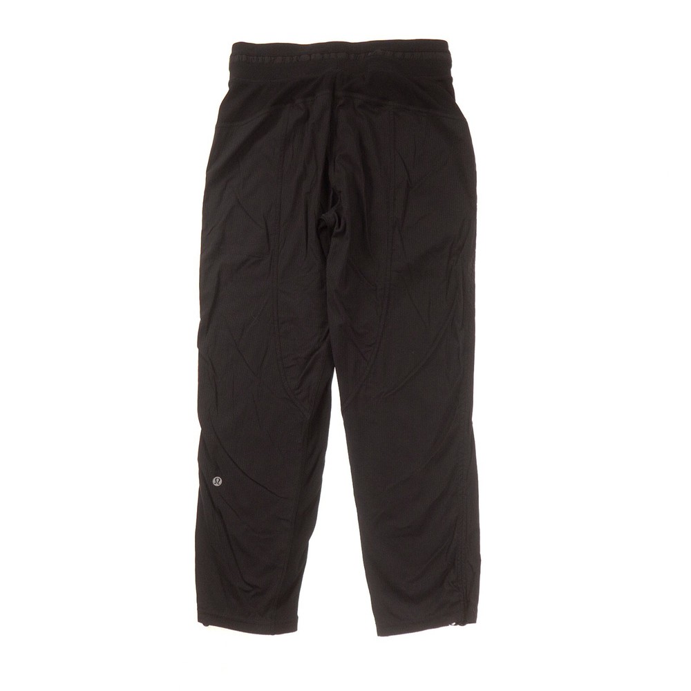 Lululemon Black Capri Pants Womens 4 Pull On Drawstring
