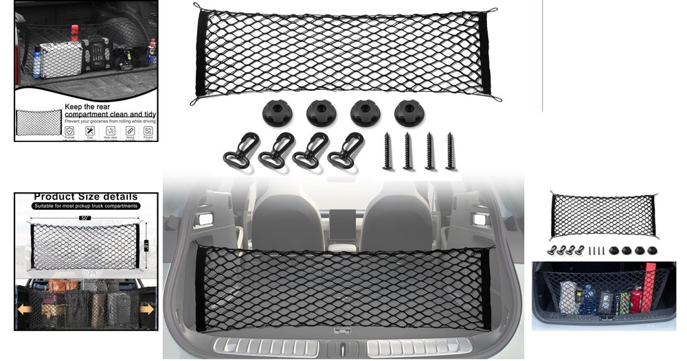 Versatile Adjustable Truck Cargo Net – 50"x18" for Maximum Carrying Capacity