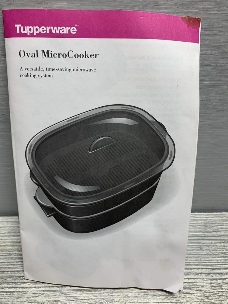 Tupperware Oval MicroCooker Microwave Steamer Set w/ Lid, Inserts, Manual