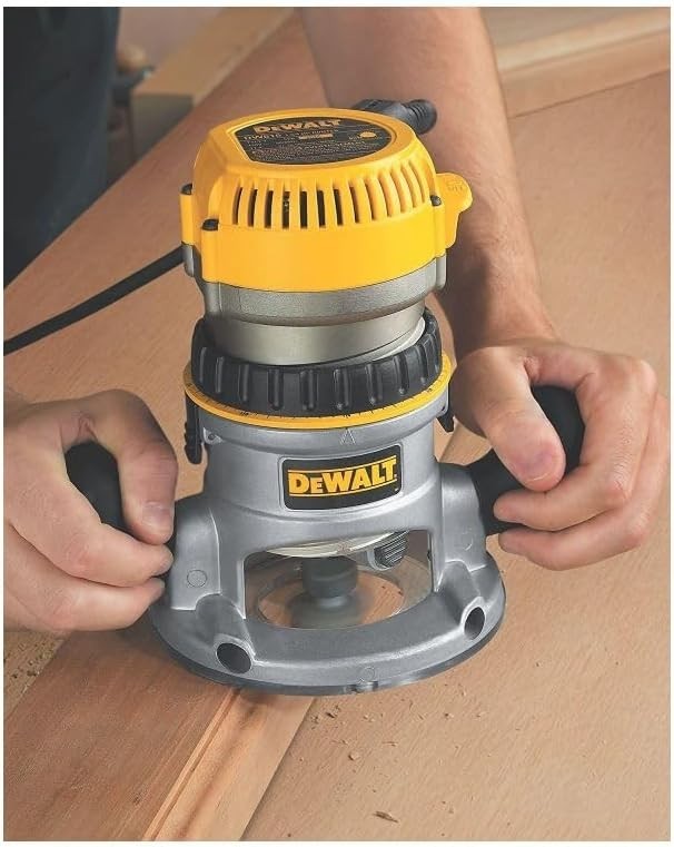 Router, Variable Speed, Fixed Base, 2-1/4 HP , Yellow