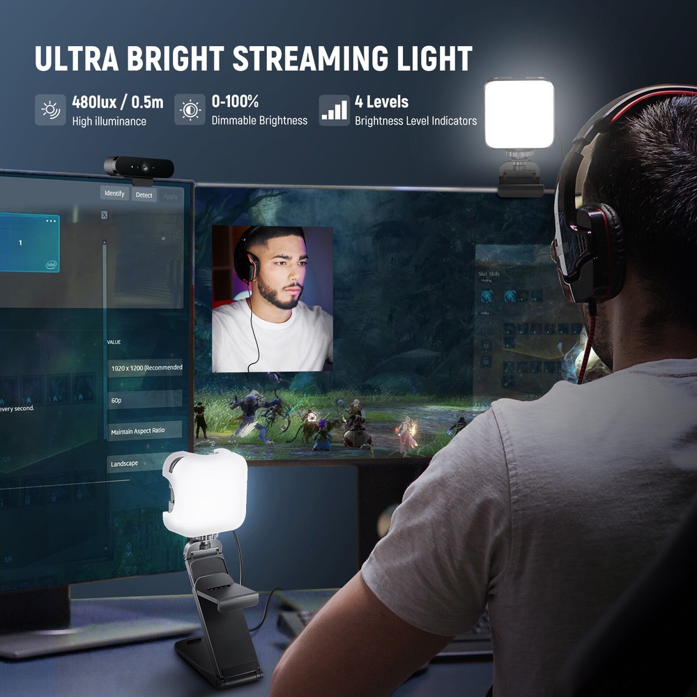 NEEWER Professional LED Streaming Light with Mac/PC APP Control for Streaming