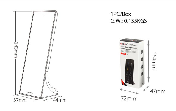 Y2 - 3-Zone Standing CCT Remote