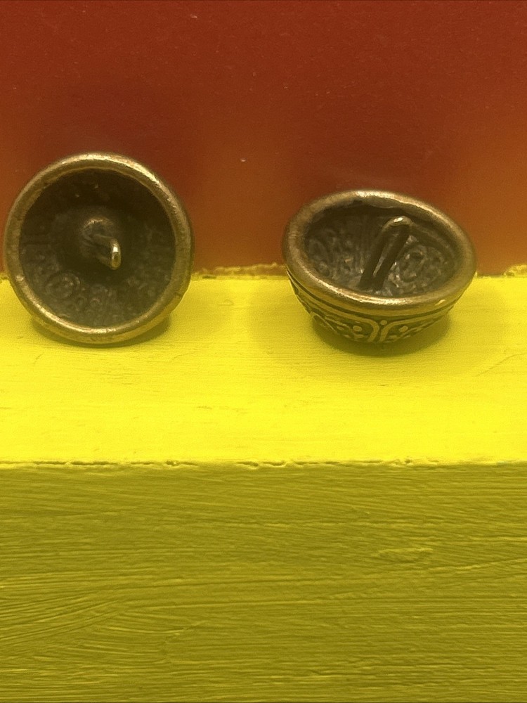 Antique unique Design Brass Dome Buttons Pair