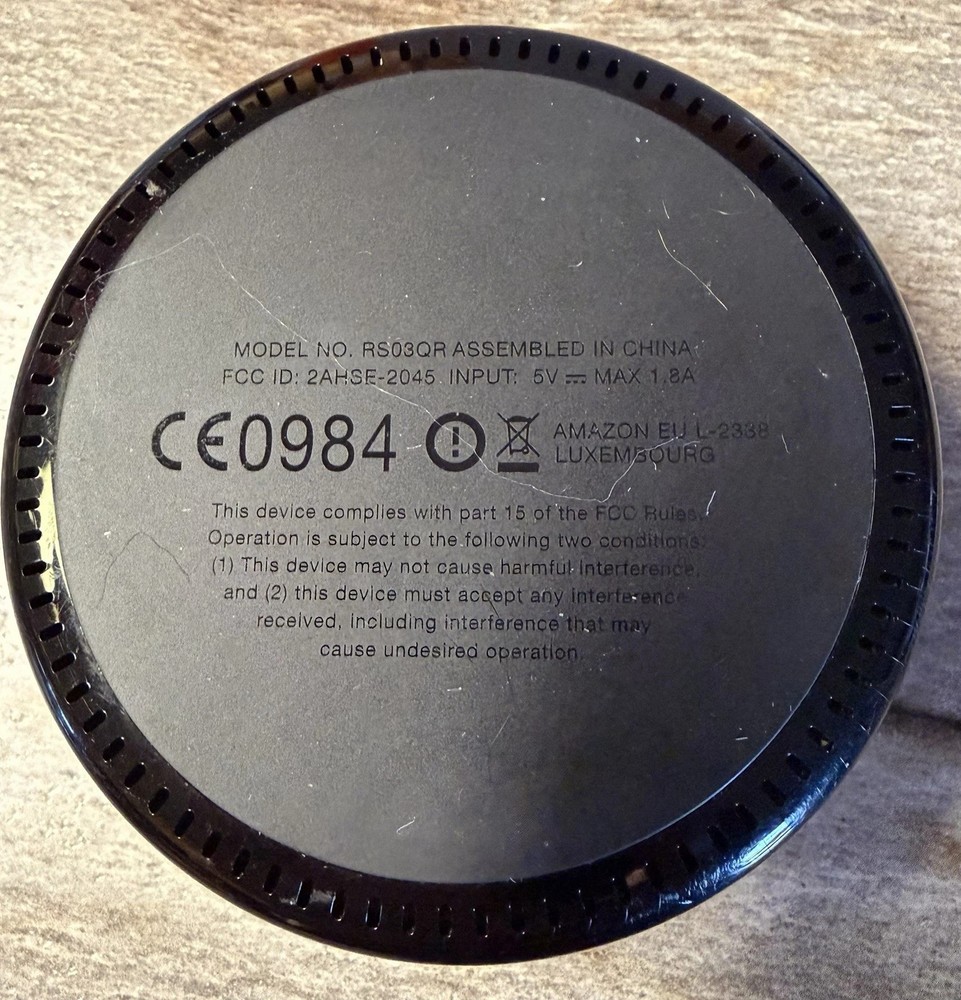 Amazon Echo Dot (2nd Generation) Alexa Smart Speaker - Black RS03QR - Tested