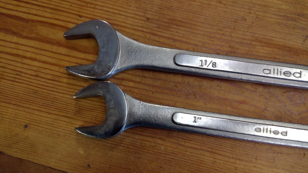 Allied 1" & 1 1/8"" Combination Wrenches Drop Forged Tools Taiwan