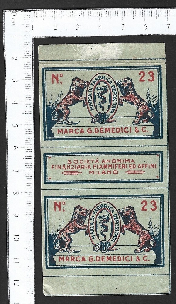 Vintage matchbox label MARCE G. DEMEDICI & C.