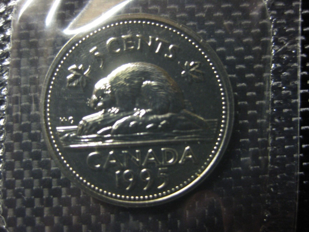 1995 Canadian Prooflike Nickel ($0.05)