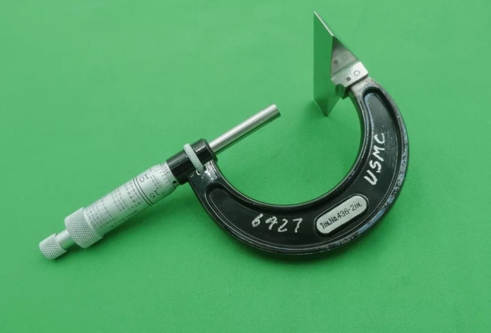 Starrett 436 Micrometer 1-2" Custom Flat Anvil 3" Length .0001"