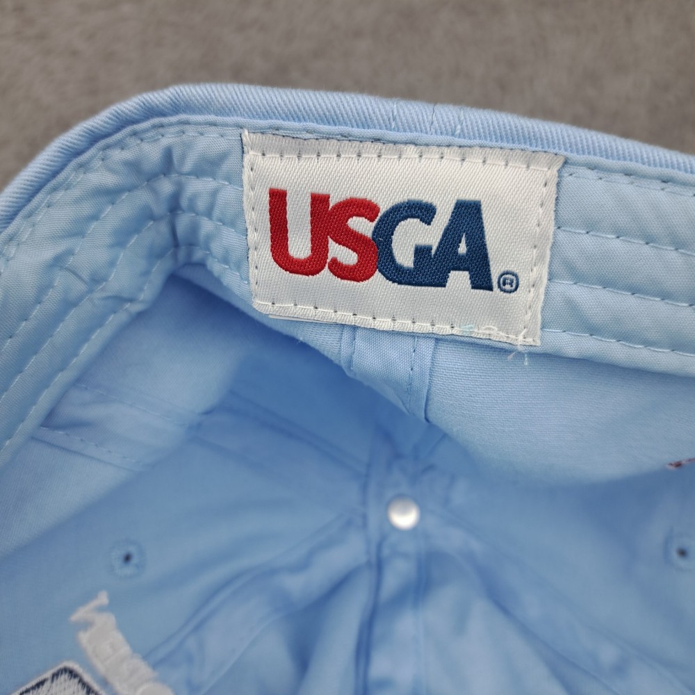 US Open Golf Hat Cap Strap Back Blue White 2019 Pebble Beach USGA Member Script