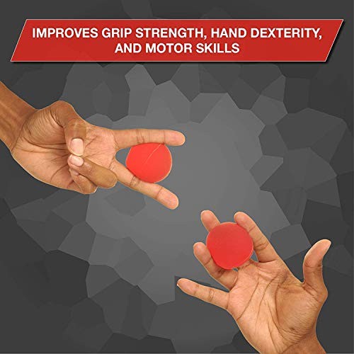 Hand Exerciser, Ball For Hand, Wrist, Finger, Forearm, New Version Red - Soft
