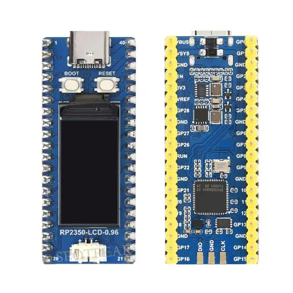 RP2350 Development Board with 0.96 inch IPS LCD and Dual Core Processing for Pi