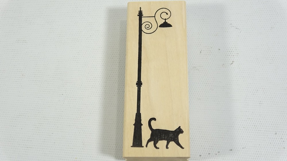 Memory Box Night Cat Halloween Mounted Rubber Stamp E1403