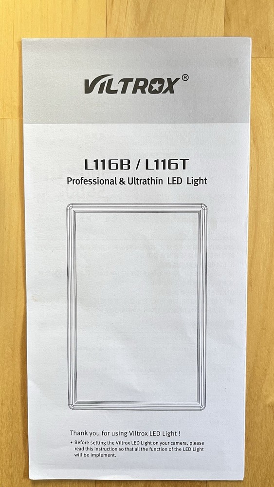Viltrox L116T Super Slim LED Light Panel with Accessories