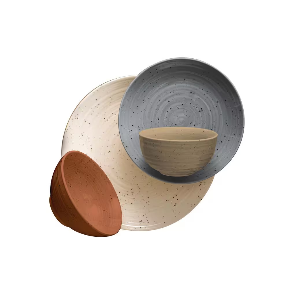 Siterra Painter'S Palette 16-Piece Stoneware Dinnerware Set