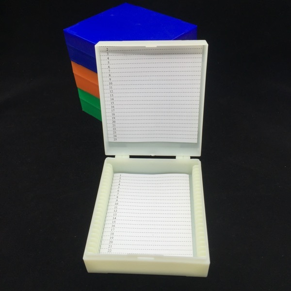 Lab Pathological Slides Storage Box Plastic Microscope Slides Box Holder Case