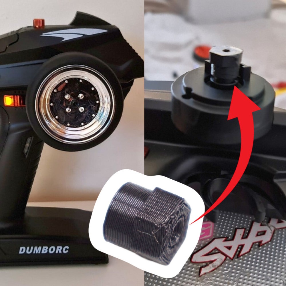12mm Hex Adapter RC Wheel for DumboRC Transmitter Steering Wheel