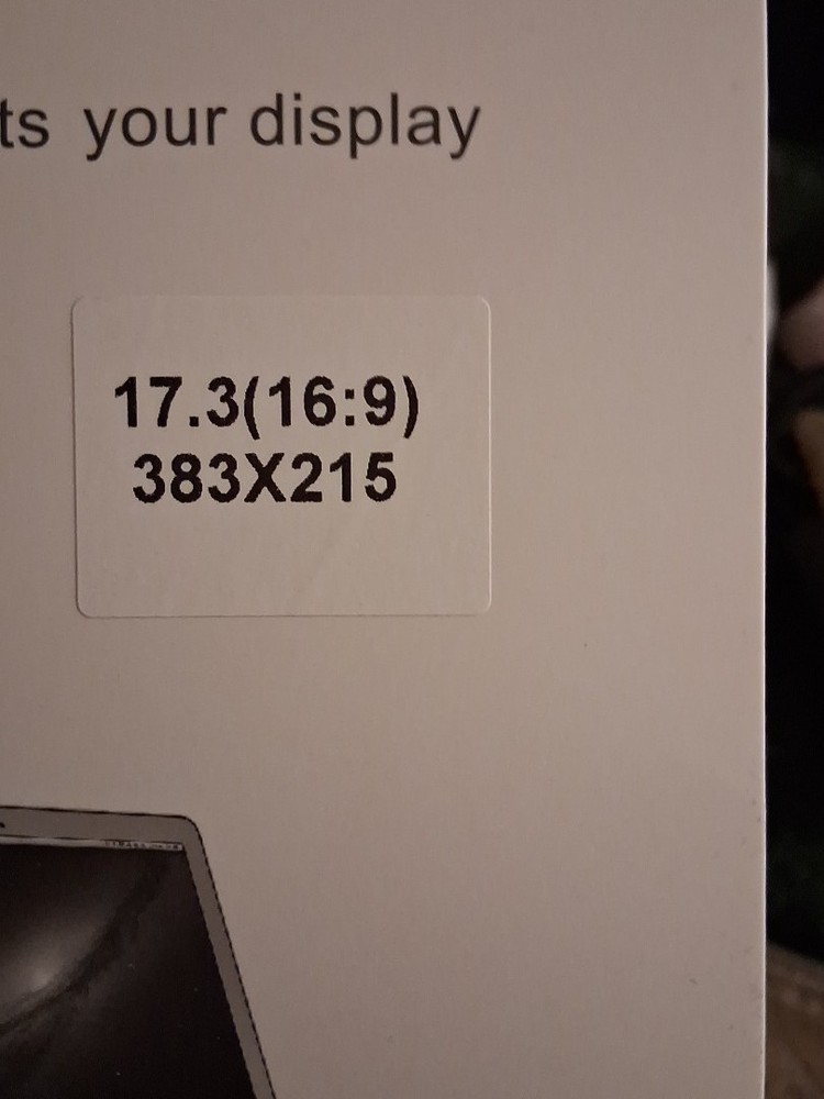 screen gaurd AR 17.3 inches