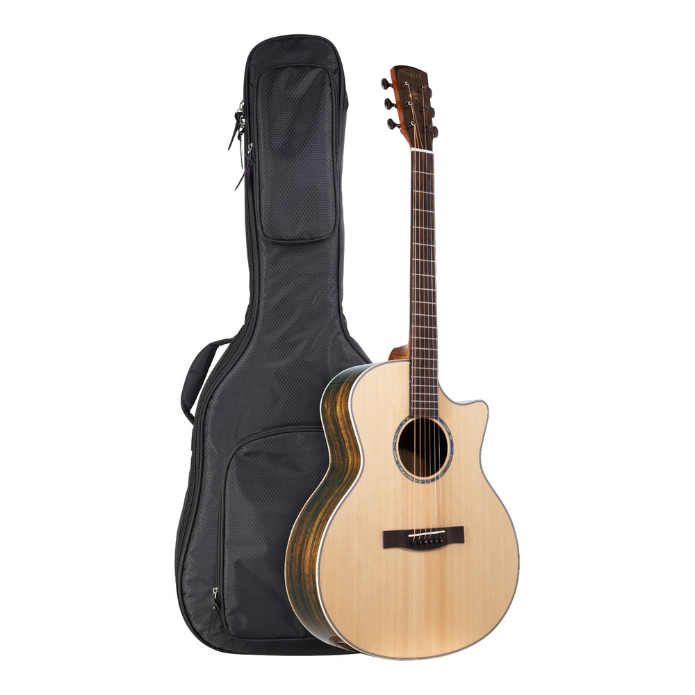 41'' Electric Acoustic All Solid Guitar Solid Spruce Top Solid Ovangkol Back