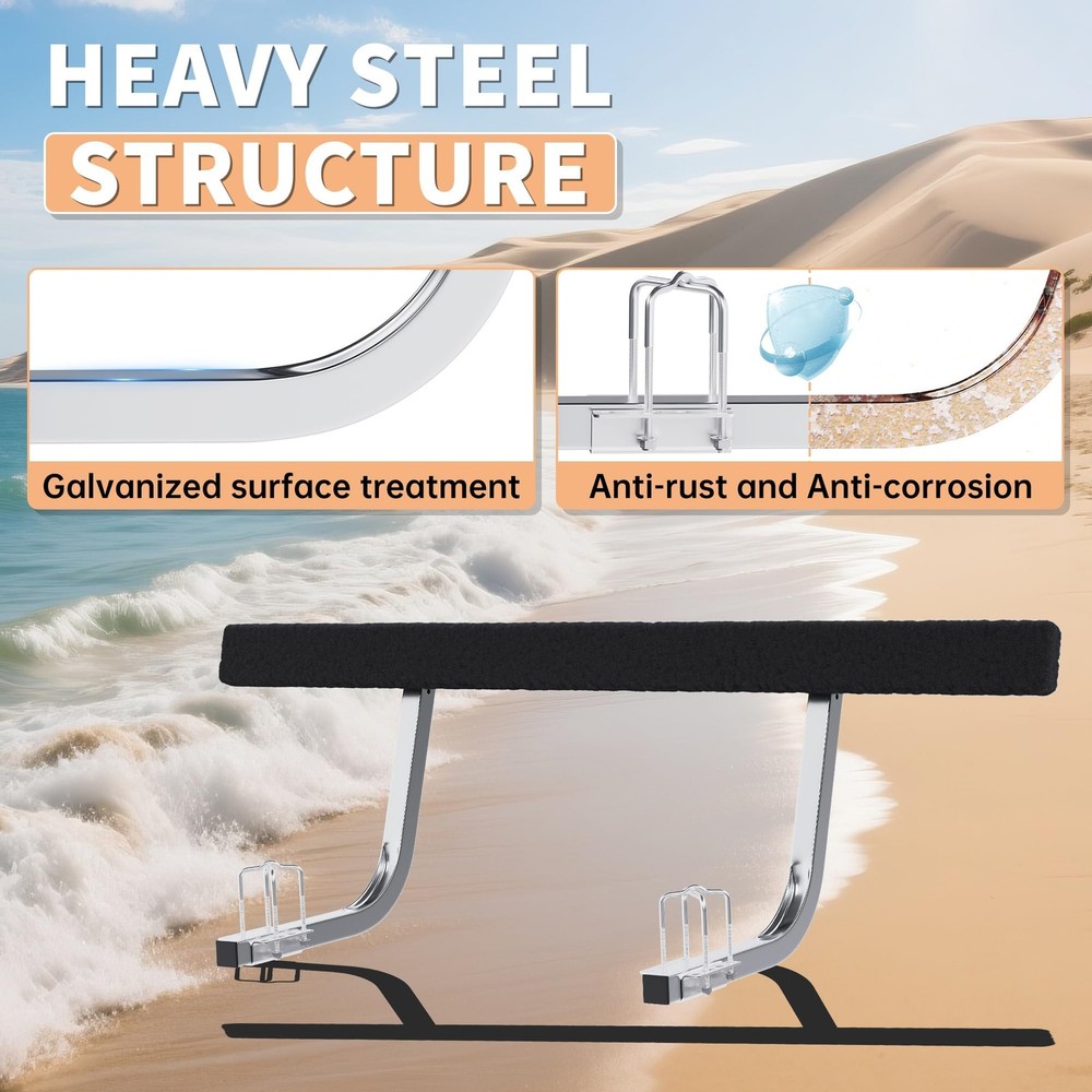 ECOTRIC 61" Boat Trailer Bunk Guide-On Rails, Galvanized, Adjustable