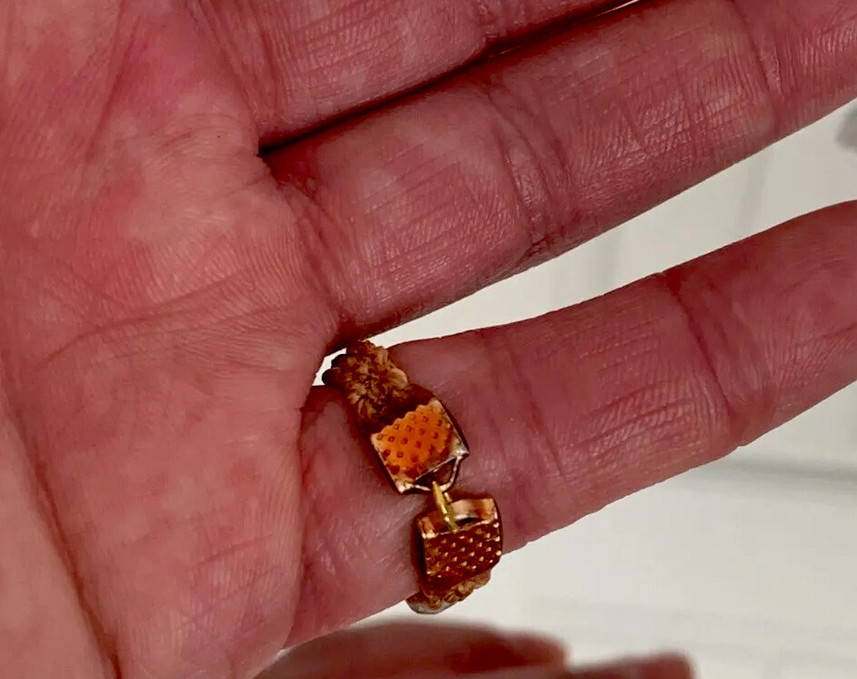 Handcrafted Tan Macramé Ring with Red Agate Stone Bead, Clamp Closure, Jump Ring