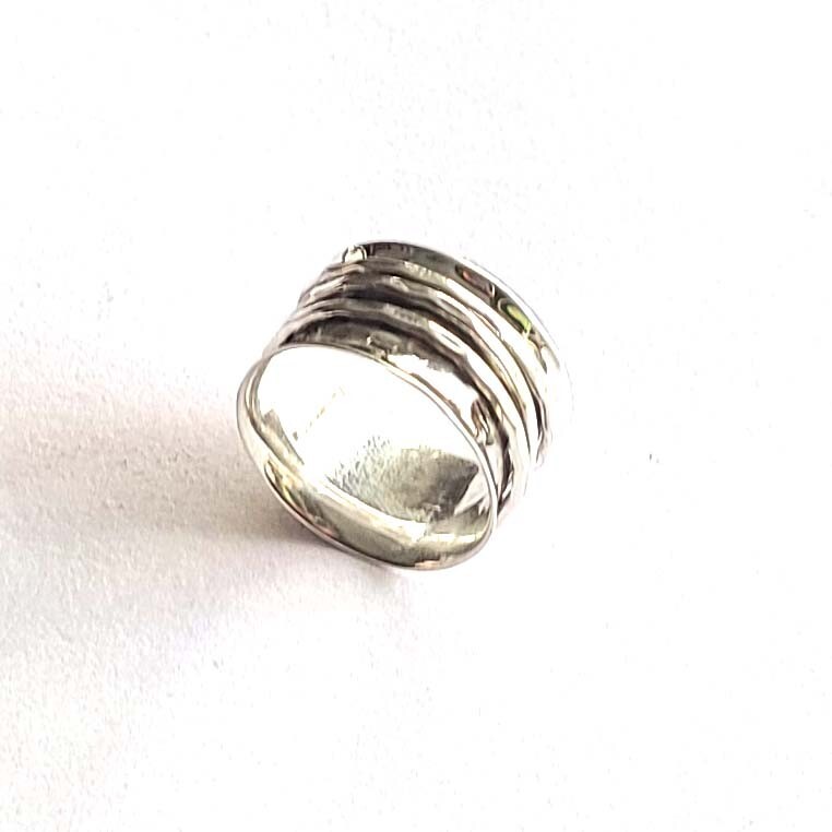 Spinner Ring 925 Sterling Silver Handmade Band &Statement Ring Size 10 For Gift