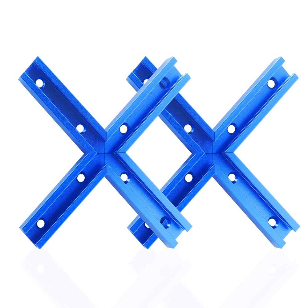 2-Pack Aluminum T-Tracks for Woodworking with Screws Intersection Profile