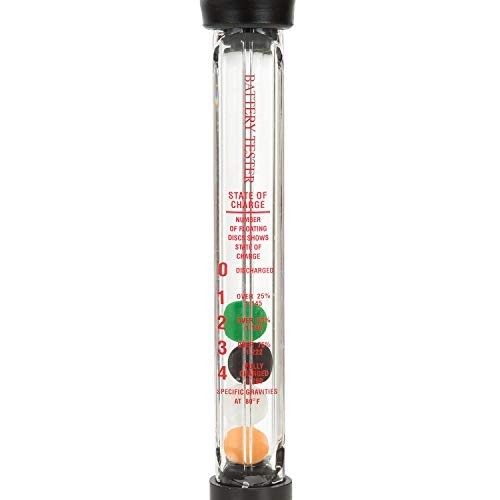 Battery Hydrometer Tester - 16.25" Floating Disc, Accurate Specific Gravity, Eas