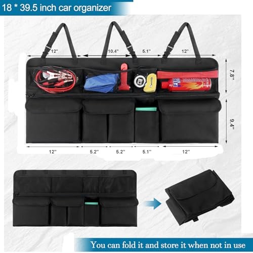 Car Trunk Organizer, Upgraded Version Expand Space Hanging Trunk Organizer