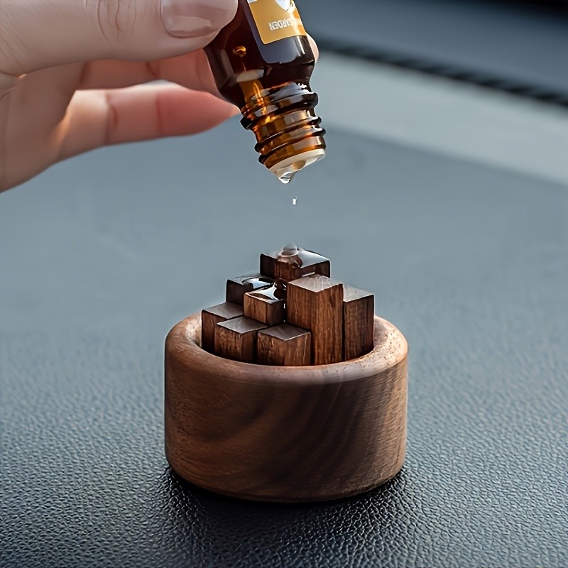 Walnut Stack Essential Oil Diffuser, Slow Release Fragrance, Office Stick Set