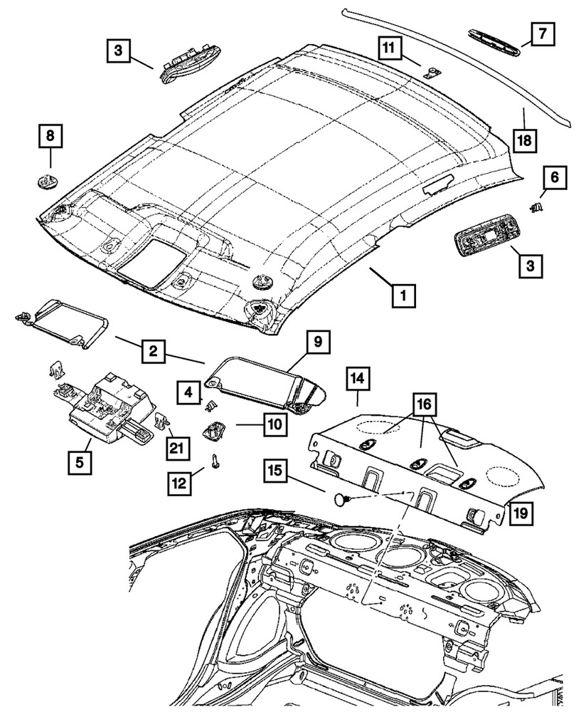 Genuine Mopar Rear Shelf Panel UU89XDBAC